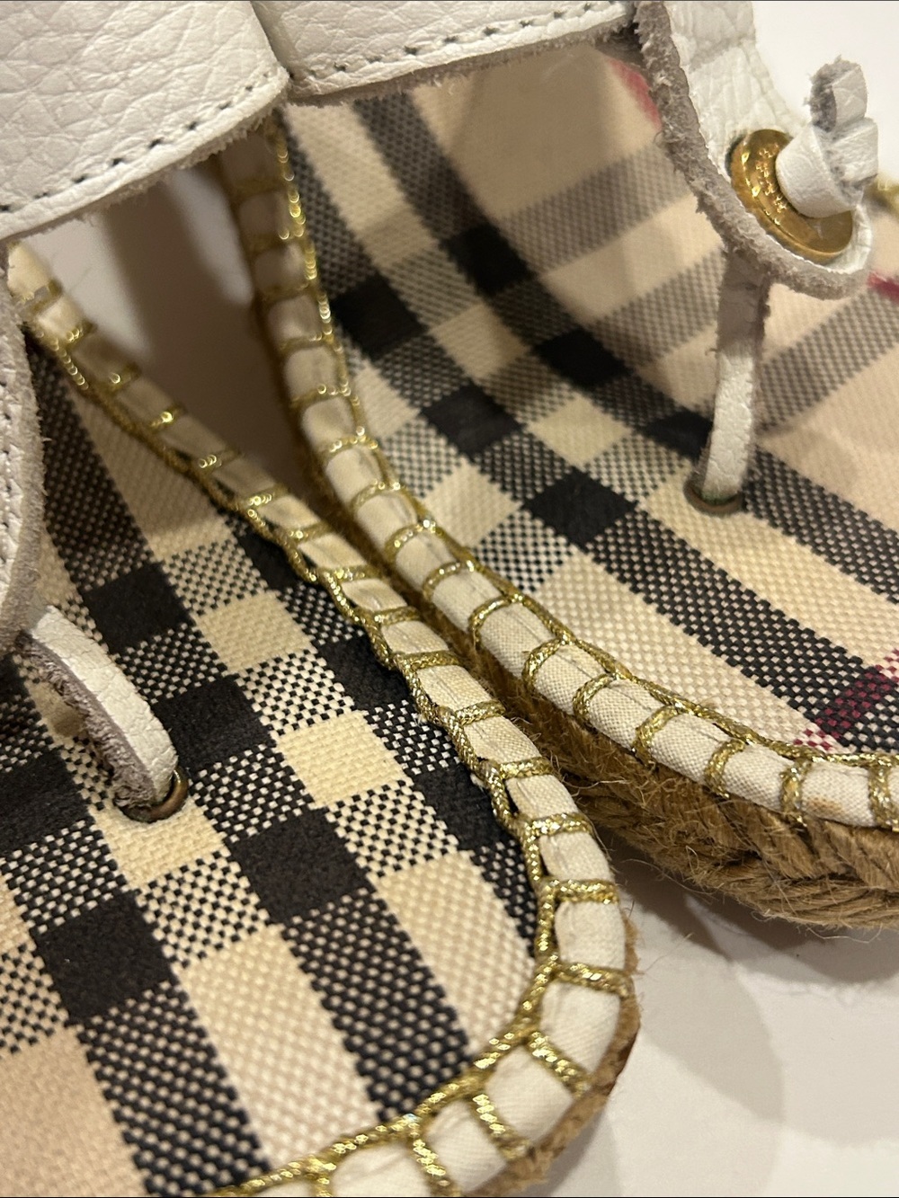 Designer Inspired Nova Check Wedge Sandals women’s Size EU 38 - Picture 13 of 13